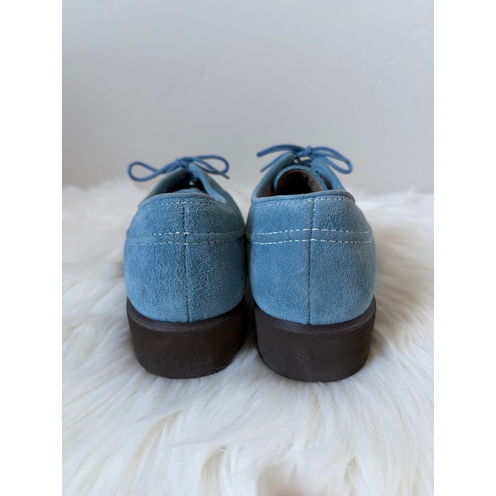 New Women’s Hush Puppies Blue Suede Oxford Dress Shoes Comfort Low Heel- Size 7M - Picture 4 of 6